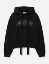 Deinet Ribbon String Point Hoodie In Black