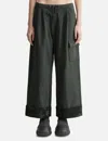 Deinet Roll Up Cargo Banding Pants Charcoal In Brown