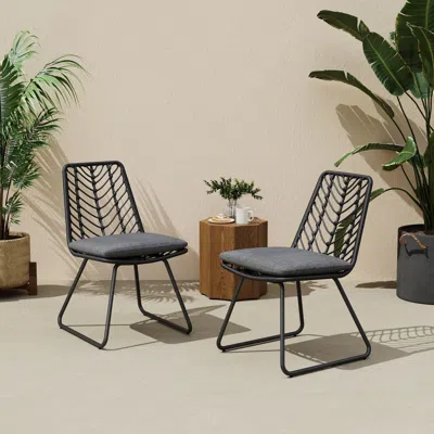 Deja Chair ,2pcs With 2 Cushions,gray