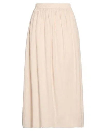 Déjà Vu Woman Maxi Skirt Beige Size 2 Cotton In Neutral
