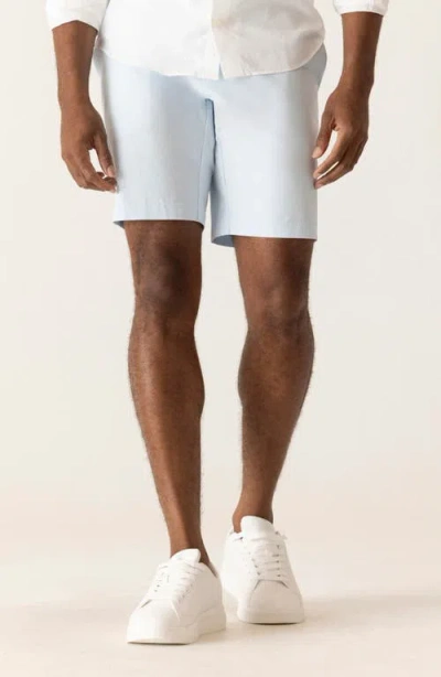 Deke Galaxy 8.5-inch Bermuda Flat Front Stretch Twill Shorts In Blue