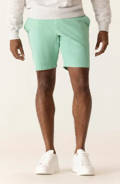 Deke Galaxy 8.5-inch Bermuda Flat Front Stretch Twill Shorts In Green