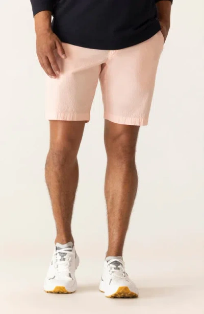 Deke Galaxy 8.5-inch Bermuda Flat Front Stretch Twill Shorts In Pink