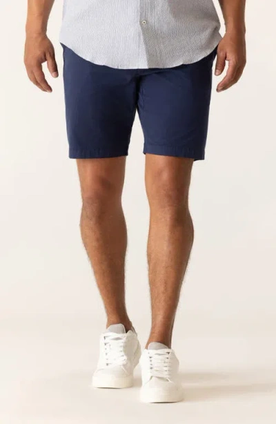 Deke Galaxy 8.5-inch Bermuda Flat Front Stretch Twill Shorts In Blue
