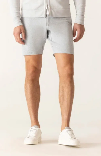 Deke Galaxy Bermuda Flat Front Stretch Twill Shorts In Gray