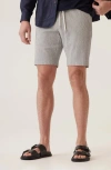 Deke Infinity 360 Supernatural Seersucker Bermuda Shorts In Gray