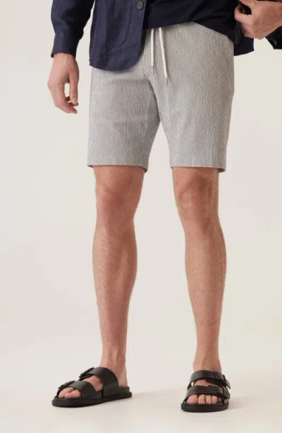 Deke Infinity 360 Supernatural Seersucker Bermuda Shorts In Gray