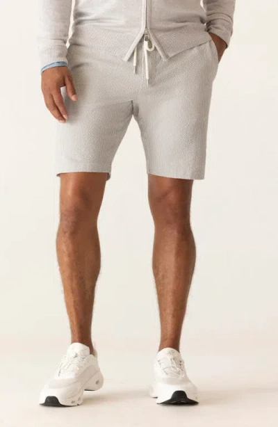 Deke Infinity 360 Supernatural Seersucker Bermuda Shorts In Gray