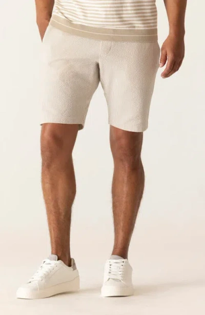 Deke Infinity 360 Supernatural Seersucker Bermuda Shorts In White
