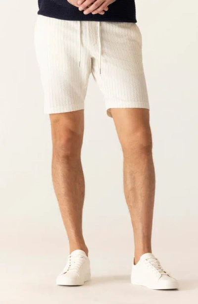 Deke Infinity 360 Supernatural Seersucker Bermuda Shorts In White