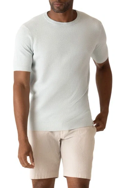 Deke Modern Texture Knit T-shirt In White