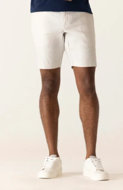 Deke Oasis 8.5-inch Linen Blend Bermuda Shorts In White