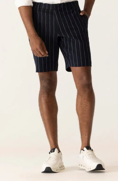 Deke Oasis Hyperthread Linen Blend Bermuda Shorts In Blue