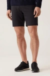 Deke Oasis Luxeflex Twill Bermuda Shorts In Black