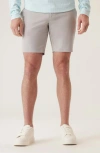 Deke Oasis Luxeflex Twill Bermuda Shorts In Stone