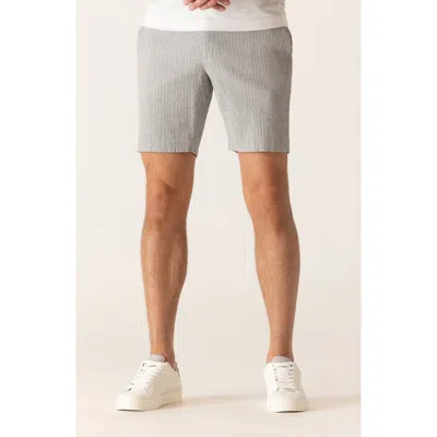 Deke Oasis Seersucker Bermuda Shorts In Gray