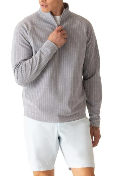 Deke Stratluxe Jersey Quarter Zip Pullover In Gray