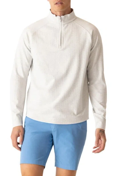 Deke Stratluxe Jersey Quarter Zip Pullover In White