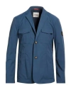 Dekker Man Blazer Slate Blue Size Xxl Polyester In Blue