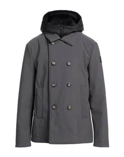 Dekker Man Coat Grey Size S Polyamide, Elastane
