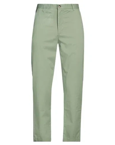 Dekker Man Pants Military Green Size 40 Cotton, Elastane
