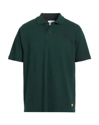 Dekker Man Polo Shirt Green Size Xl Cotton, Elastane