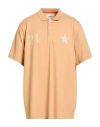 Dekker Man Polo Shirt Sand Size 3xl Cotton In Orange