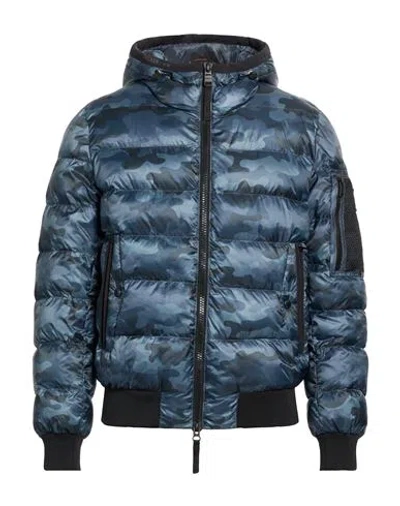 Dekker Man Puffer Charcoal Size M Polyester In Blue