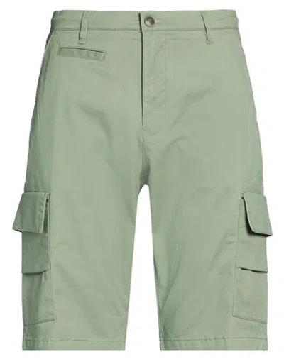Dekker Man Shorts & Bermuda Shorts Military Green Size 40 Cotton, Elastane