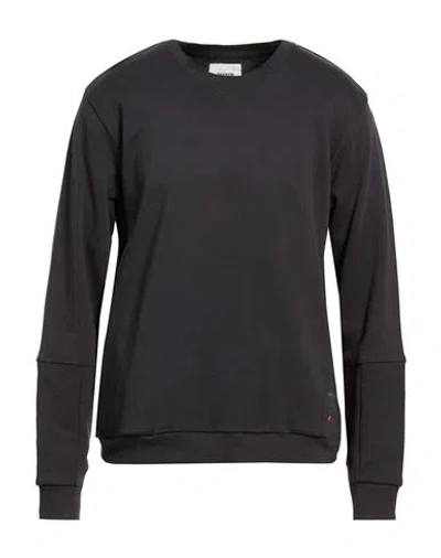 Dekker Man Sweatshirt Charcoal Size Xl Cotton, Elastane In Black