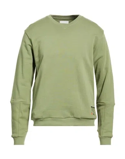 Dekker Man Sweatshirt Military Green Size Xxl Cotton, Elastane