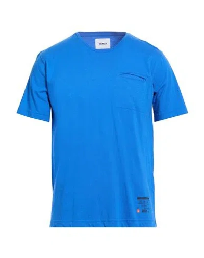 Dekker Man T-shirt Azure Size Xxl Cotton In Blue