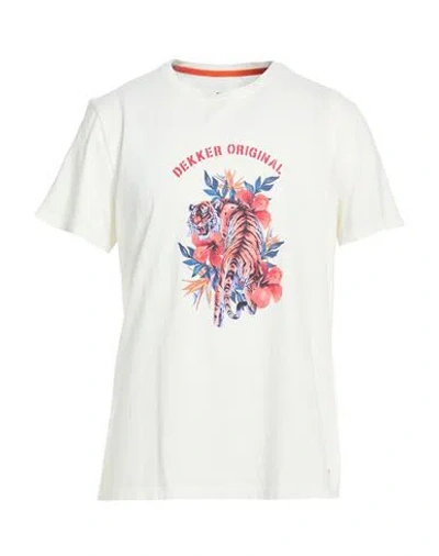 Dekker Man T-shirt Ivory Size Xxl Cotton In White