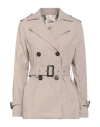 Dekker Woman Overcoat & Trench Coat Beige Size 4 Polyester In Gray