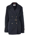 Dekker Woman Overcoat & Trench Coat Midnight Blue Size 10 Polyester In Blue