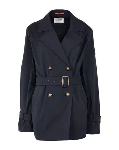Dekker Woman Overcoat & Trench Coat Midnight Blue Size 10 Polyester