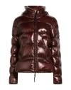 Dekker Woman Puffer Dark Brown Size 8 Polyamide In Brown