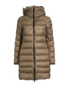 Dekker Woman Puffer Military Green Size 8 Polyamide In Brown