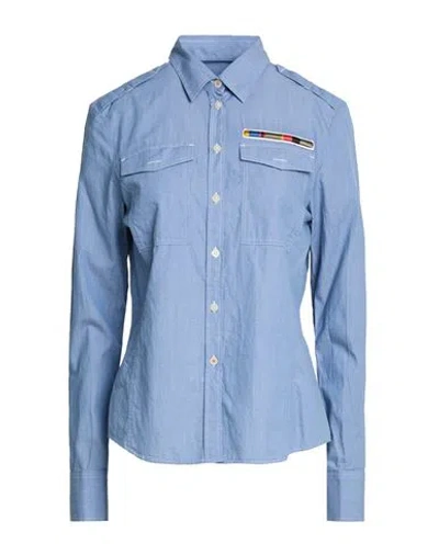 Dekker Woman Shirt Slate Blue Size 6 Cotton