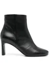 Del Carlo 70mm Leather Boots In Black  