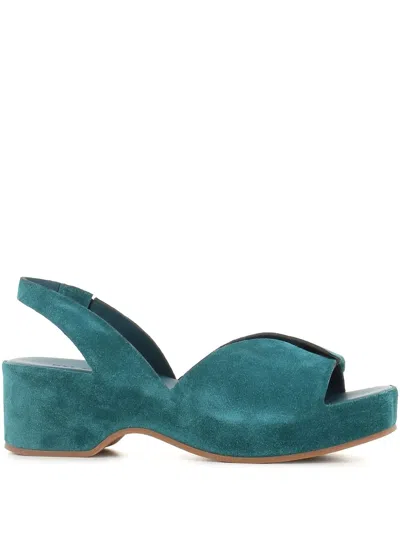 Del Carlo 50mm Slingback Sandals In Green