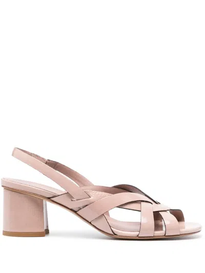 Del Carlo 65mm Patent Leather Sandals In Pink