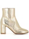 Del Carlo 80mm Axis Leather Boots In Gold