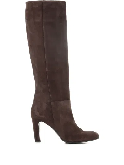 DEL CARLO 80MM LEATHER HIGH-HEEL BOOTS