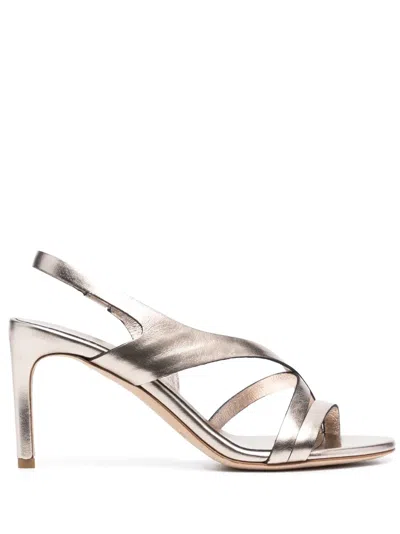 Del Carlo 85mm Slingback-strap Detail Sandals In Neutrals