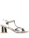 Del Carlo Ben 55mm Open-toe Sandals In Pirita
