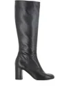 Del Carlo Block-heel Leather Boots In Black