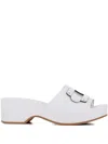 Del Carlo Buckle-detail Sandals In White