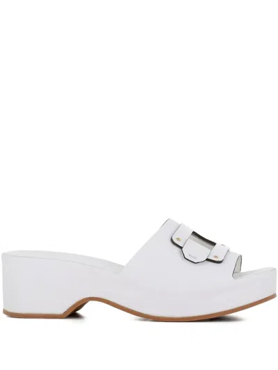 Del Carlo Buckle-detail Sandals In White