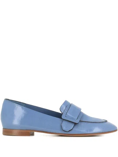 Del Carlo Buckle-strap Loafers In Blue